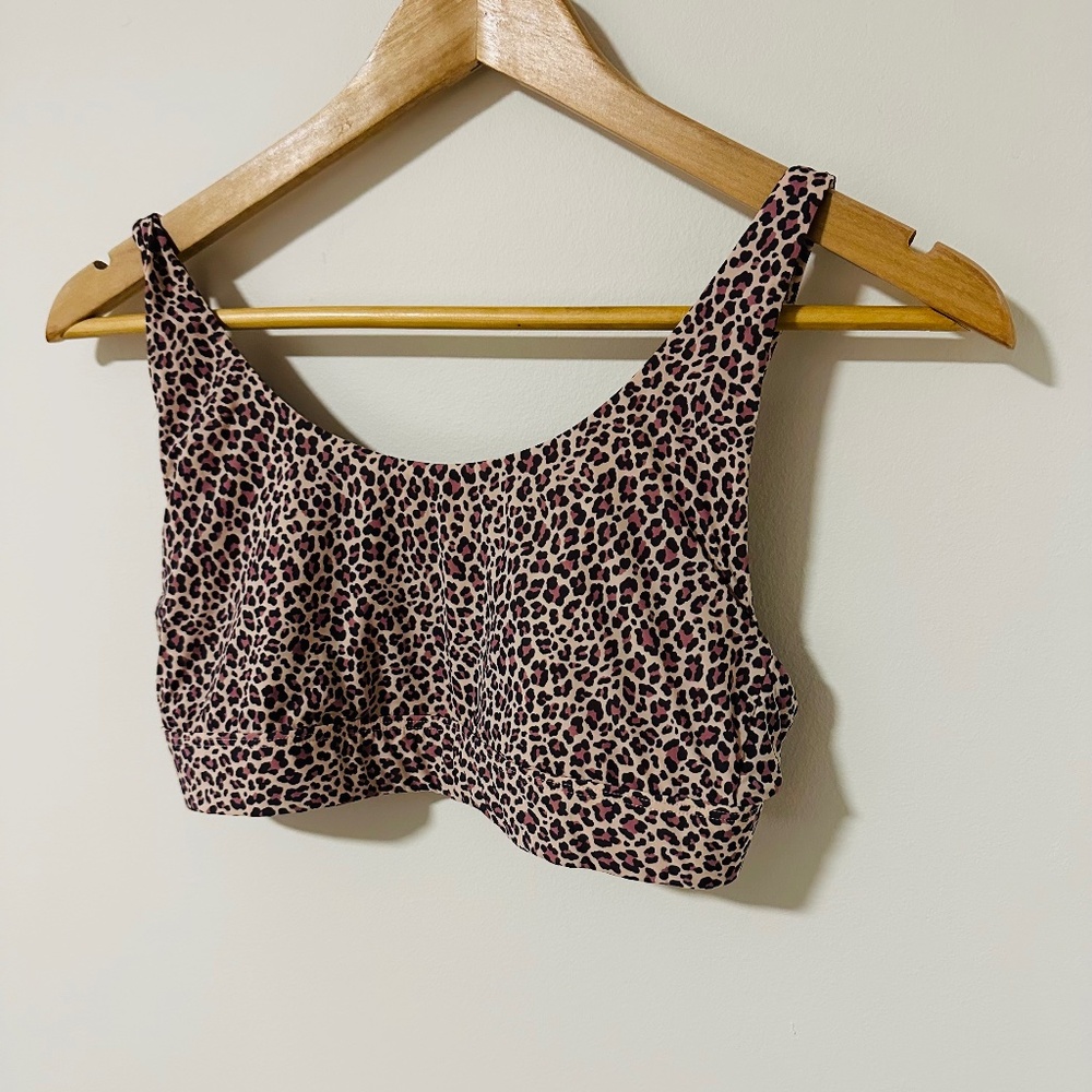 Fabletics Naked Feel Scoop Neck Bralette Cheetah Print
